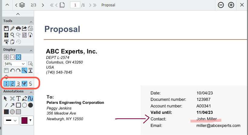 Annotation overlays in DocuWare